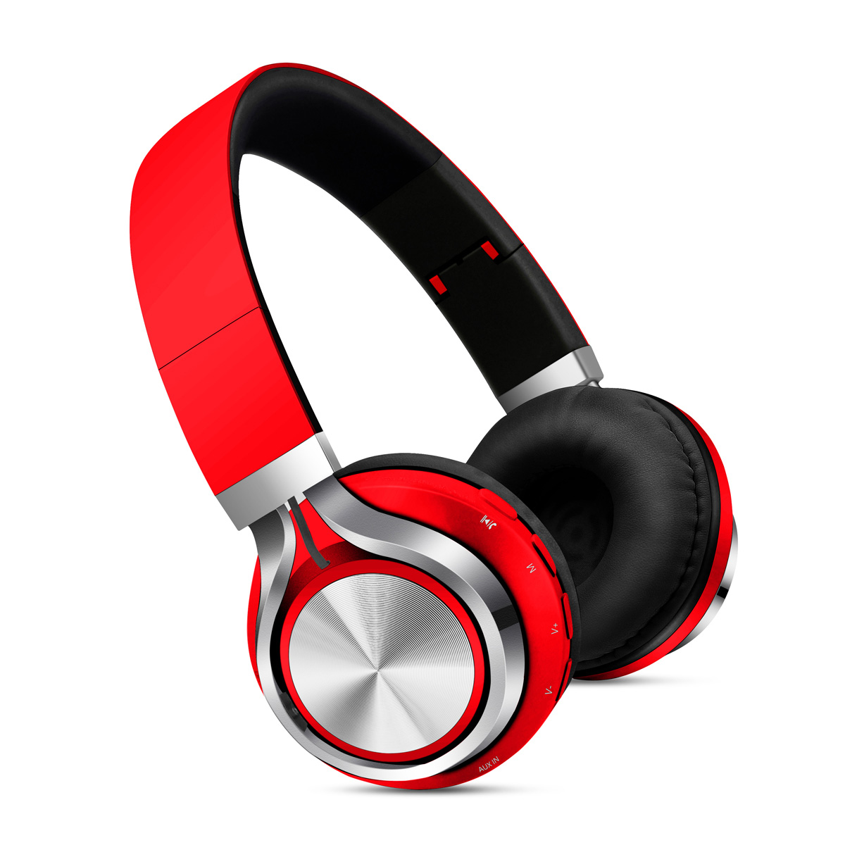 Super Bass Over the Ear Wireless Bluetooth Stereo HEADPHONE SK-01 (Red)